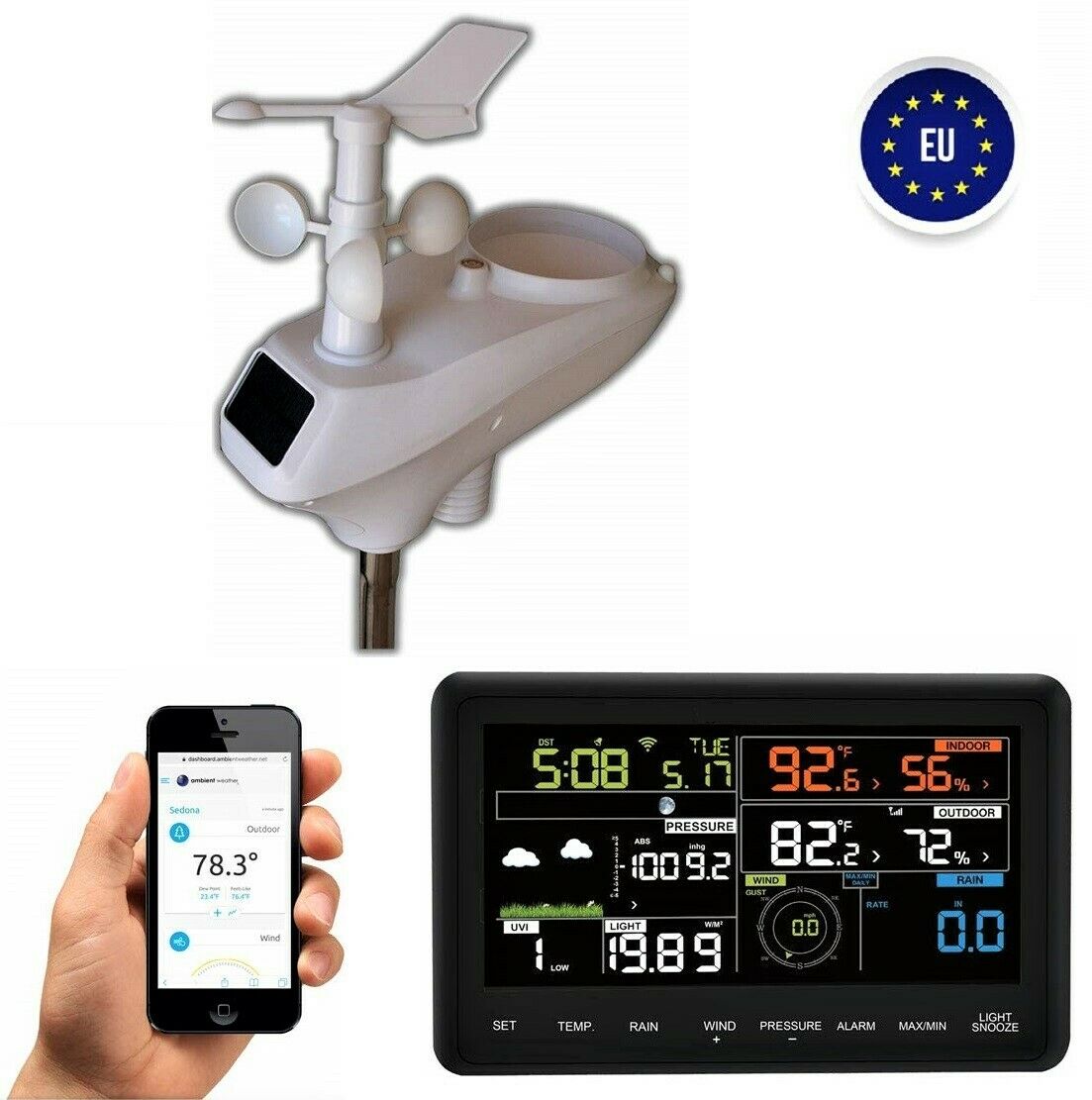 Smart Professional Wireless WiFi Weather Station Remote Monitoring – Zeus  Lasers