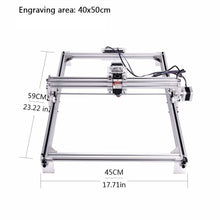 Load image into Gallery viewer, 5000mW Blue Laser Engraving Machine 5 Watt CNC Cutter DIY  40cm x 50cm