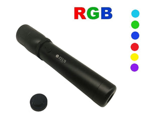 Zeus RGB - 7 Farben Leistungsstarker Laserpointer, Weiß, 450 nm, 520 nm, 650 nm