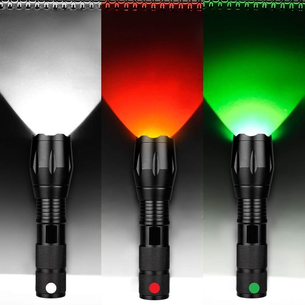 LED Flashlight Torch Super Bright 800 Lumen Red, Green, White – Zeus Lasers