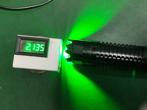 Green laser pointer pen zeus power meter powerful bright high power 2 Watts