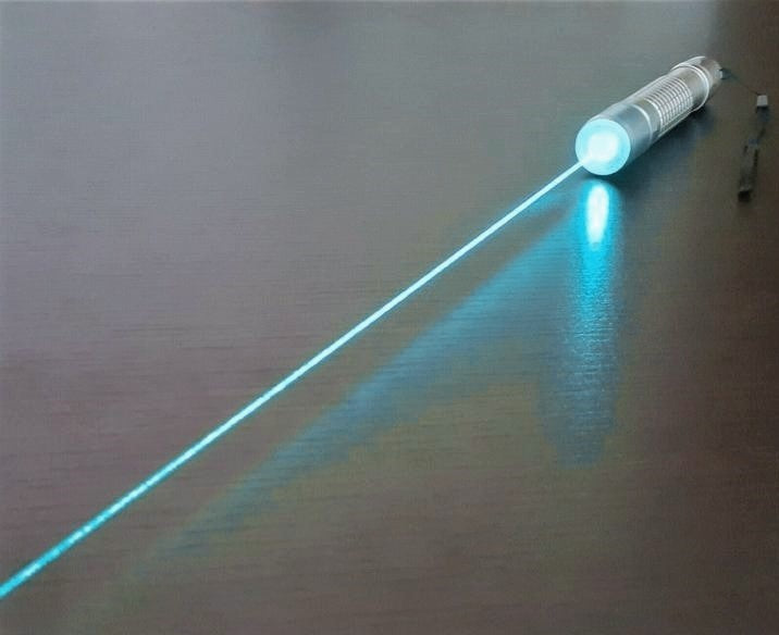 High Powered Bright Cyan Laser Pointer Pen 130mW / 488nm – Zeus Lasers