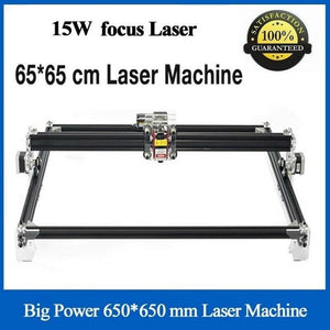 high power 15000mW Blue Laser Engraving Machine 15 Watt DIY Cutter CNC 65cm x 65cm by Zeus