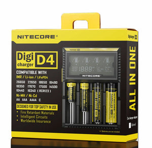 Nitecore D4 Professional Digi Charger For 18650 16340 18350 14500 26650 CR123A Li-ion & Ni-MH