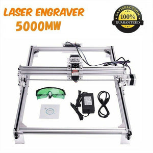 5000mW Blue blau Laser Engraving Machine 5 Watt CNC Cutter DIY 40cm x 50cm