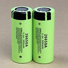 Load image into Gallery viewer, 2 x Panasonic 26650A Li-ion 5000mAh Rechargeable High Drain 3.7v Battery