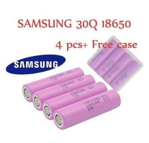 4 x Samsung 30Q 3000mAh 18650 High Drain Li-ion 3.7V Rechargeable Battery